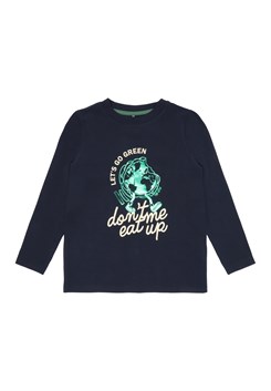 The New Lets' go LS Tee - Navy Blazer